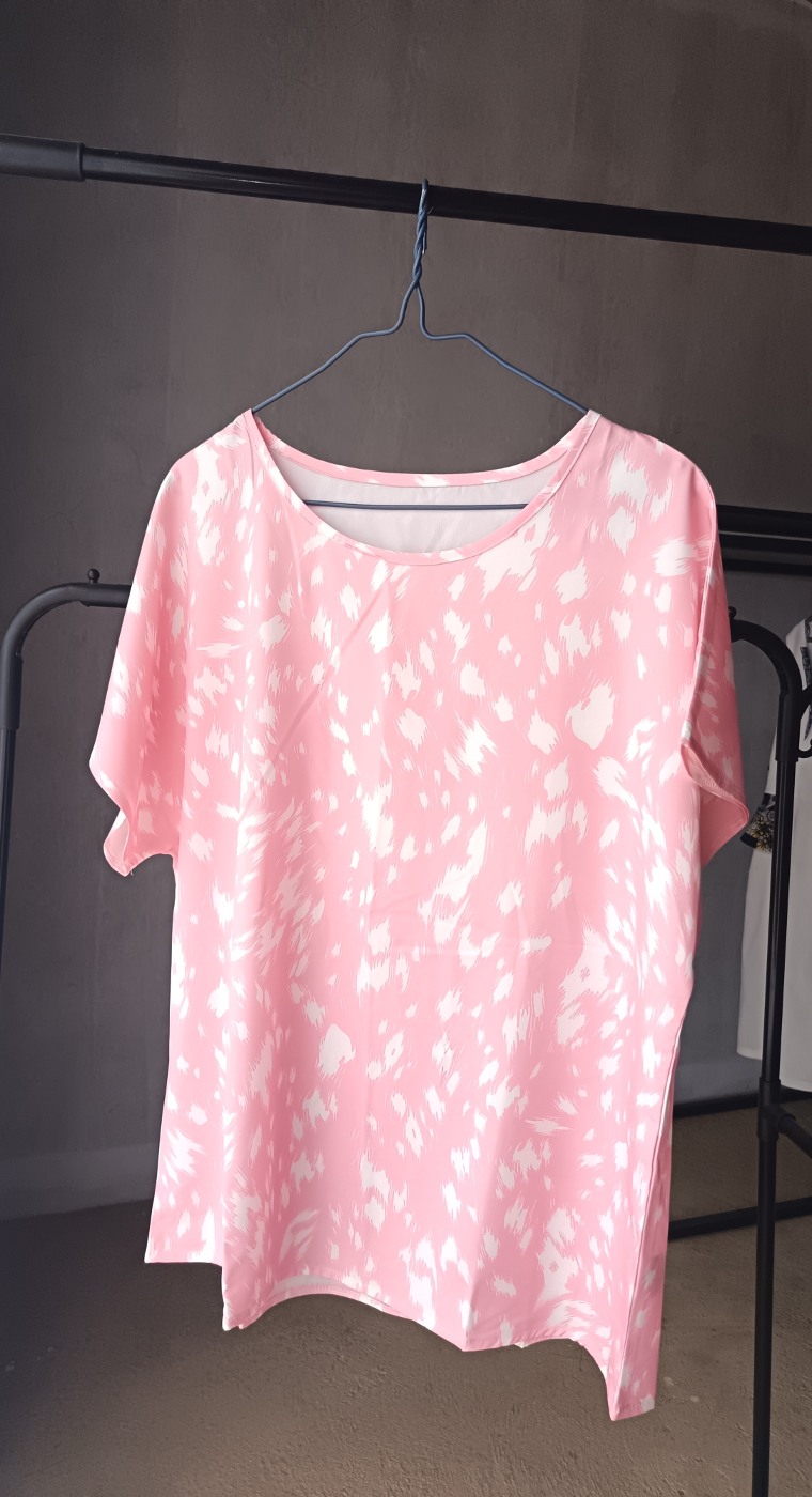 Pink and White Short Sleeve Top — additional info
